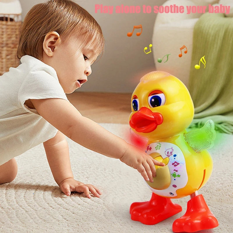 Dancing Duck Musical Toys Children Dancing Duck Toy Cartoon Musical Electric Dancing Duck Toy for Infants Babies Kids Gifts