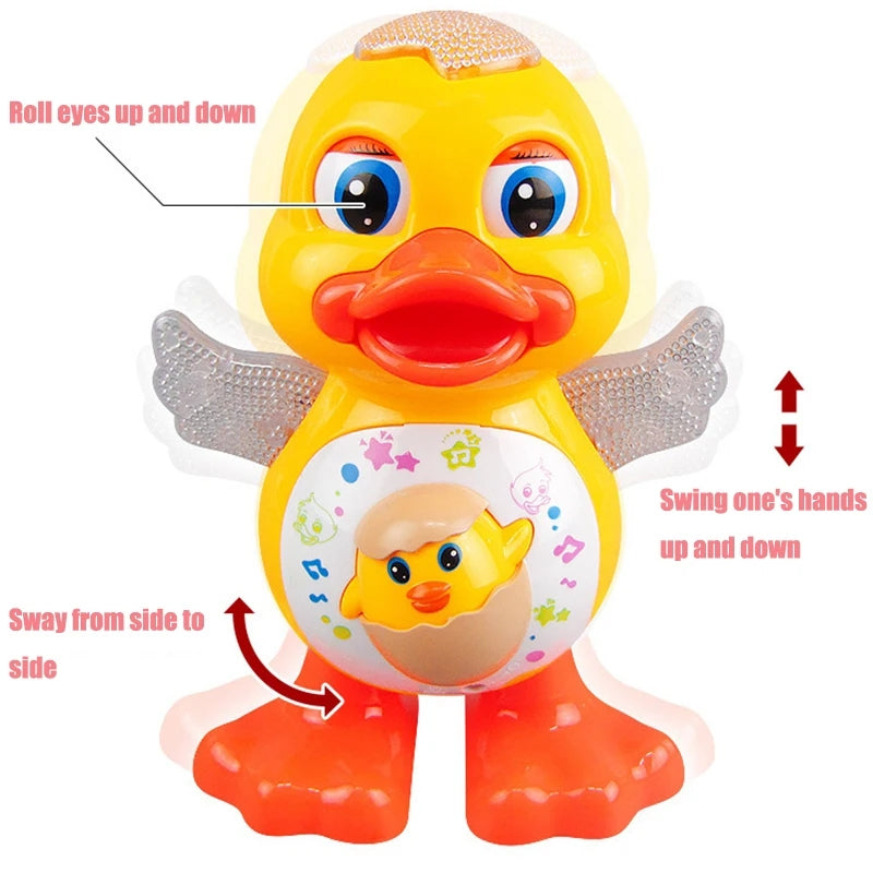 Dancing Duck Musical Toys Children Dancing Duck Toy Cartoon Musical Electric Dancing Duck Toy for Infants Babies Kids Gifts